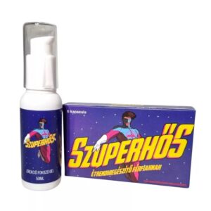 SZUPERHŐS potencianövelő kapszula (6 db) és erekció fokozó gél (50 ml)