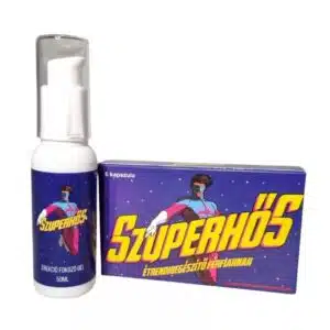 SZUPERHŐS potencianövelő kapszula (6 db) és erekció fokozó gél (50 ml)